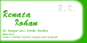 renata kohan business card